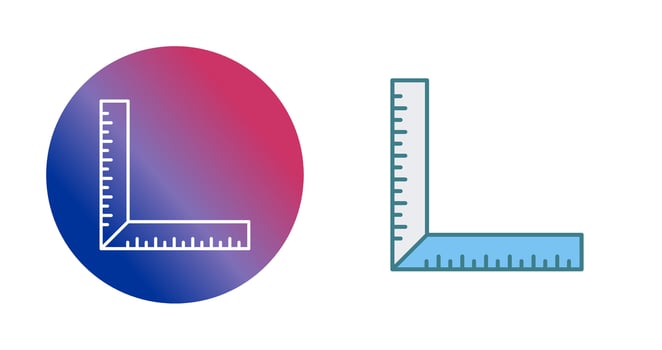 square Ruler Vector Icon