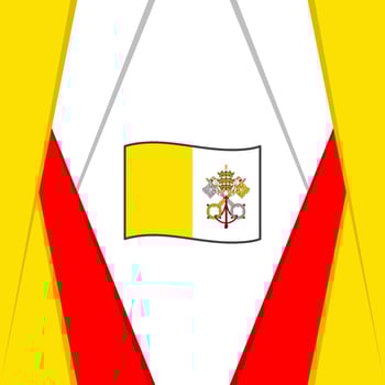 Holy See Flag Abstract Background Design Template. Holy See Independence Day Banner Social Media Post. Holy See Background vector