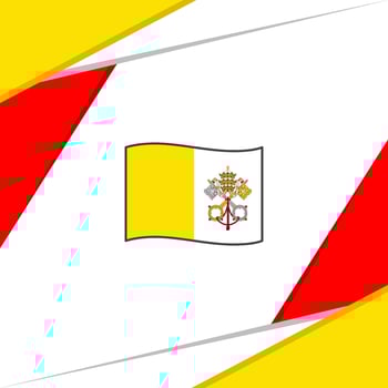 Holy See Flag Abstract Background Design Template. Holy See Independence Day Banner Social Media Post. Holy See vector