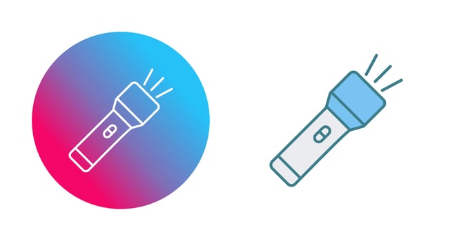 Flashlight Vector Icon