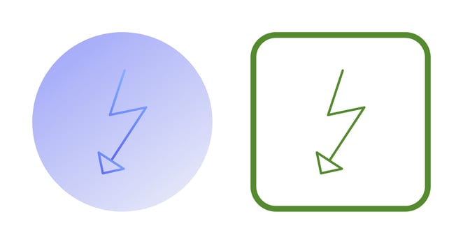 Unique Flash Vector Icon