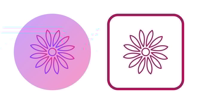 Unique Flower Vector Icon