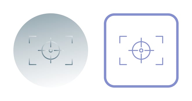 Unique Focus Horizontal Vector Icon