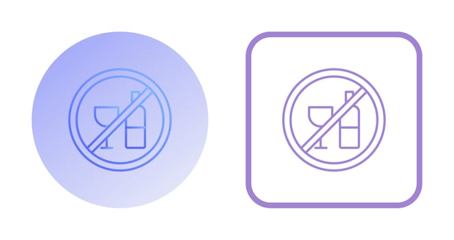 No Drinking Vector Icon