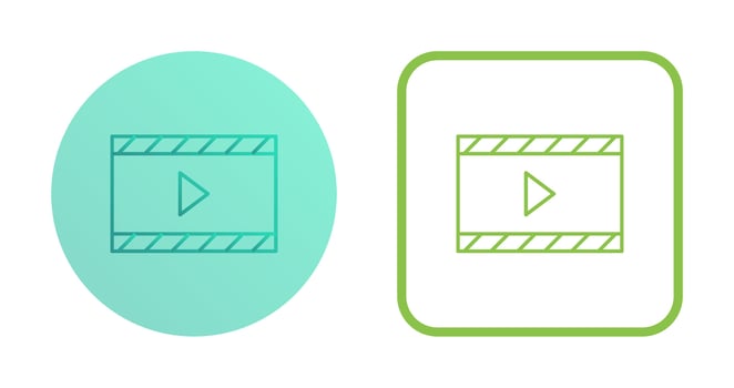 Unique Video and Animation Vector Icon