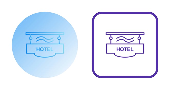 Hotel Sign Vector Icon
