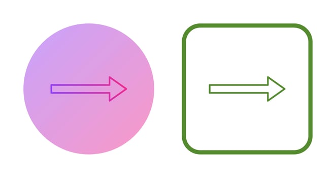 Unique Right Arrow Vector Icon