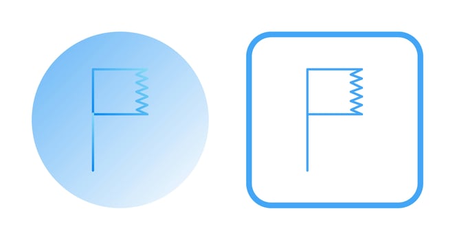 Unique Flag Vector Icon