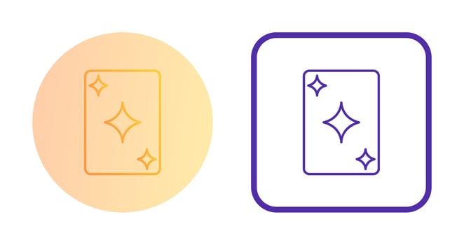 Unique Card Vector Icon