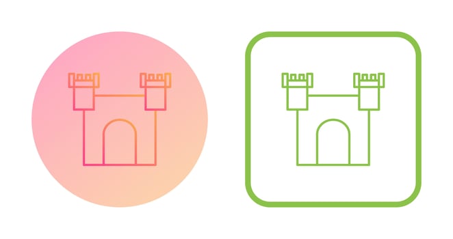 Unique Castle Vector Icon