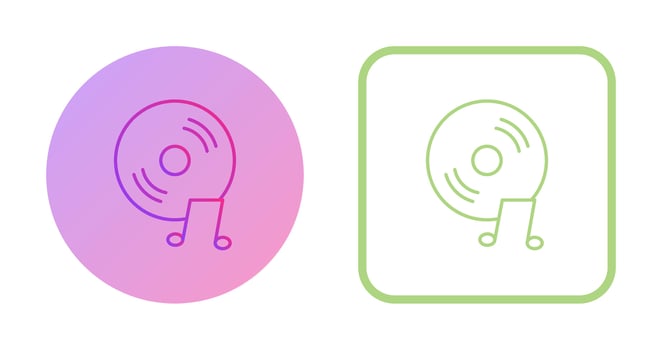 Unique Music CD Vector Icon