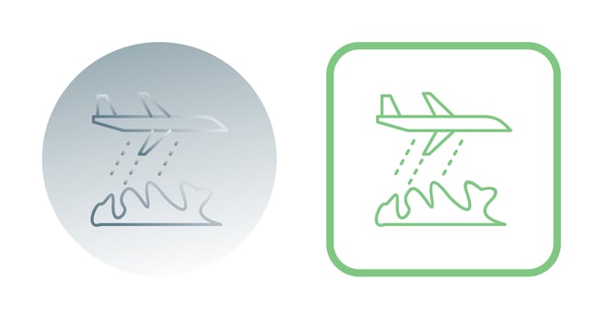 Unique Firefighter Plane Vector Icon