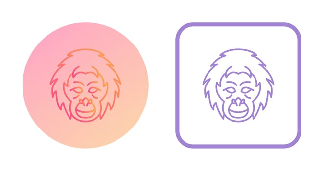 Orangutan Vector Icon
