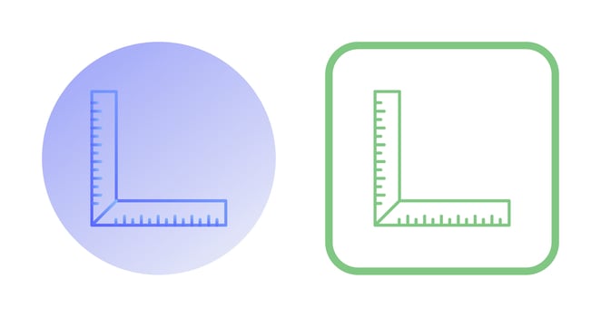 square Ruler Vector Icon