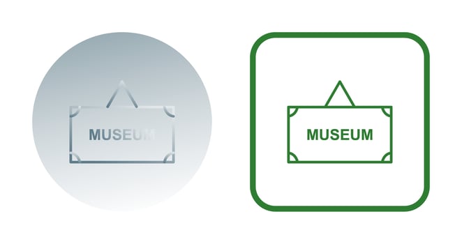 Museum Tag Vector Icon