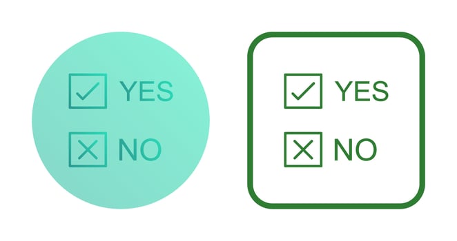 Yes No Option Vector Icon