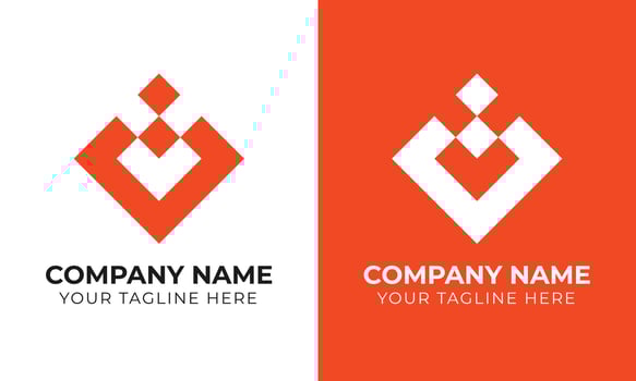 Corporate modern minimal monogram business logo design template Free Template vector