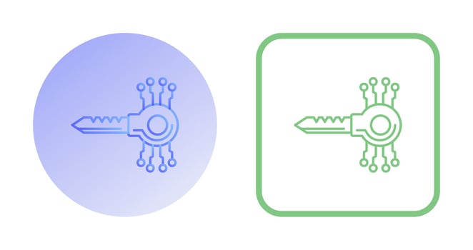 Key Code Vector Icon