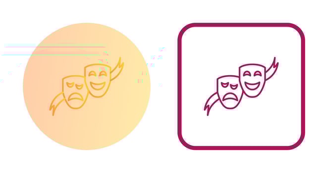 Theater Masks Vector Icon