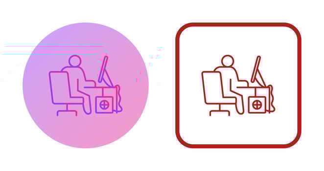 Computer Worker Vector Icon