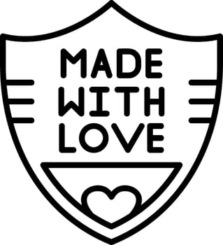 Made With Love Vector Icon