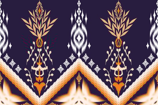 Geometric ethnic oriental traditional art pattern.Figure tribal embroidery style.Design for background,wallpaper,clothing,wrapping,fabric,element,,vector illustration. vector