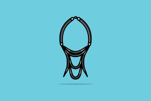 Women Fashion Neck Necklace vector illustration. Beauty fashion objects icon concept. Modern style event necklace vector design.