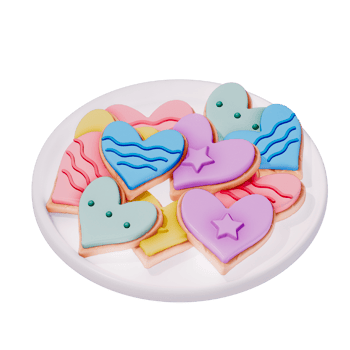 Cookies 3D isolated on a transparent background . Bakery . 3D Rendering png