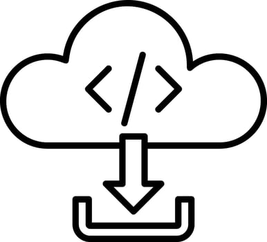 Cloud Download Vector Icon