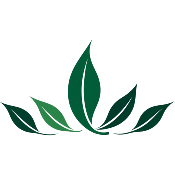 Green leaves logo. AI Generative png