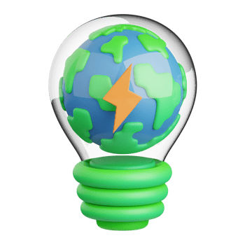 3d rendering earth energy isolated useful for ecology, energy, eco, green, recycling and technology png