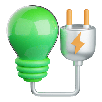 3d rendering green energy isolated useful for ecology, energy, eco, green, recycling and technology png