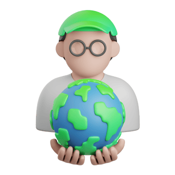3d rendering save the earth isolated useful for ecology, energy, eco, green, recycling and technology png