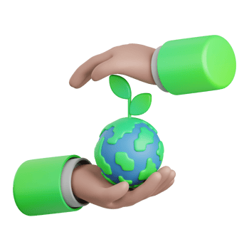 3d rendering save plant isolated useful for ecology, energy, eco, green, recycling and technology png