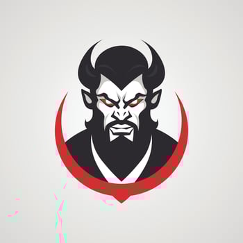 vampire devil demon evil man mascot logo design vector illustration