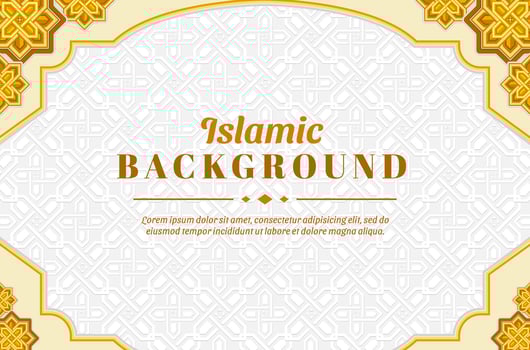 Islamic Gold Ornament Banner Background vector