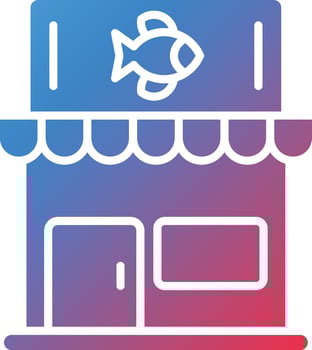 Fishing Gear Shop Vector Icon