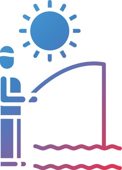 Summer Fishing Vector Icon
