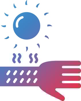 Sunburn Vector Icon