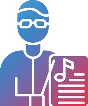 Music Teacher Male Vector Icon