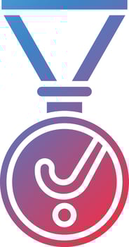 Street Hockey Medal Vector Icon