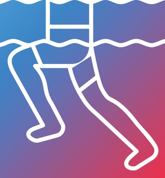 Aqua Jogging Vector Icon