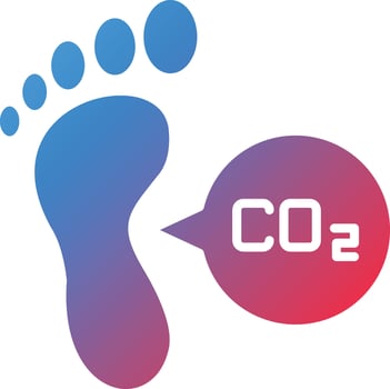Carbon Footprint Vector Icon