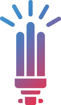 Fluorescent Light Bulb Vector Icon