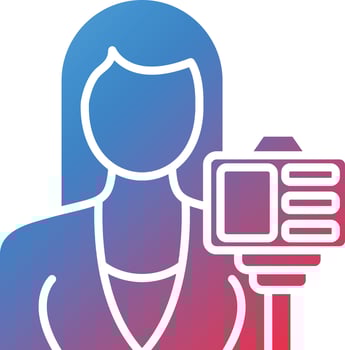 Female Vlogger Vector Icon