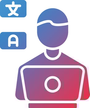 Freelance Translator Vector Icon