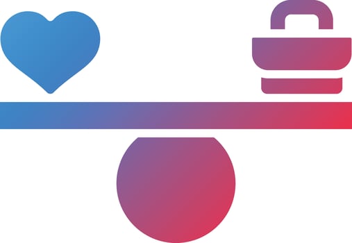 Work Life Balance Vector Icon