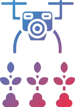 Agricultural Drones Vector Icon