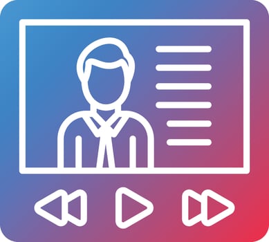 Video Lecture Vector Icon
