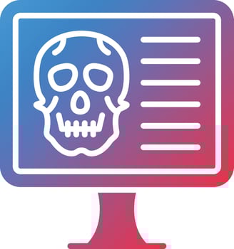 Computer Hacked Vector Icon